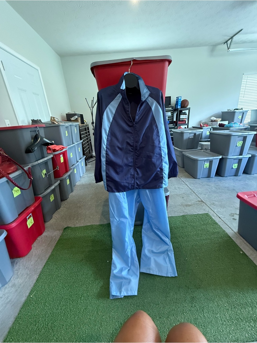 Navy and Light Blue Two-Piece Track Jacket & Pants Set p35